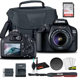 Canon EOS 4000D DSLR Camera with 18 55mm Lens + EOS Bag + Sandisk Canon EOS 4000D DSLR Camera with 18 55mm Lens + EOS Bag + Sandisk