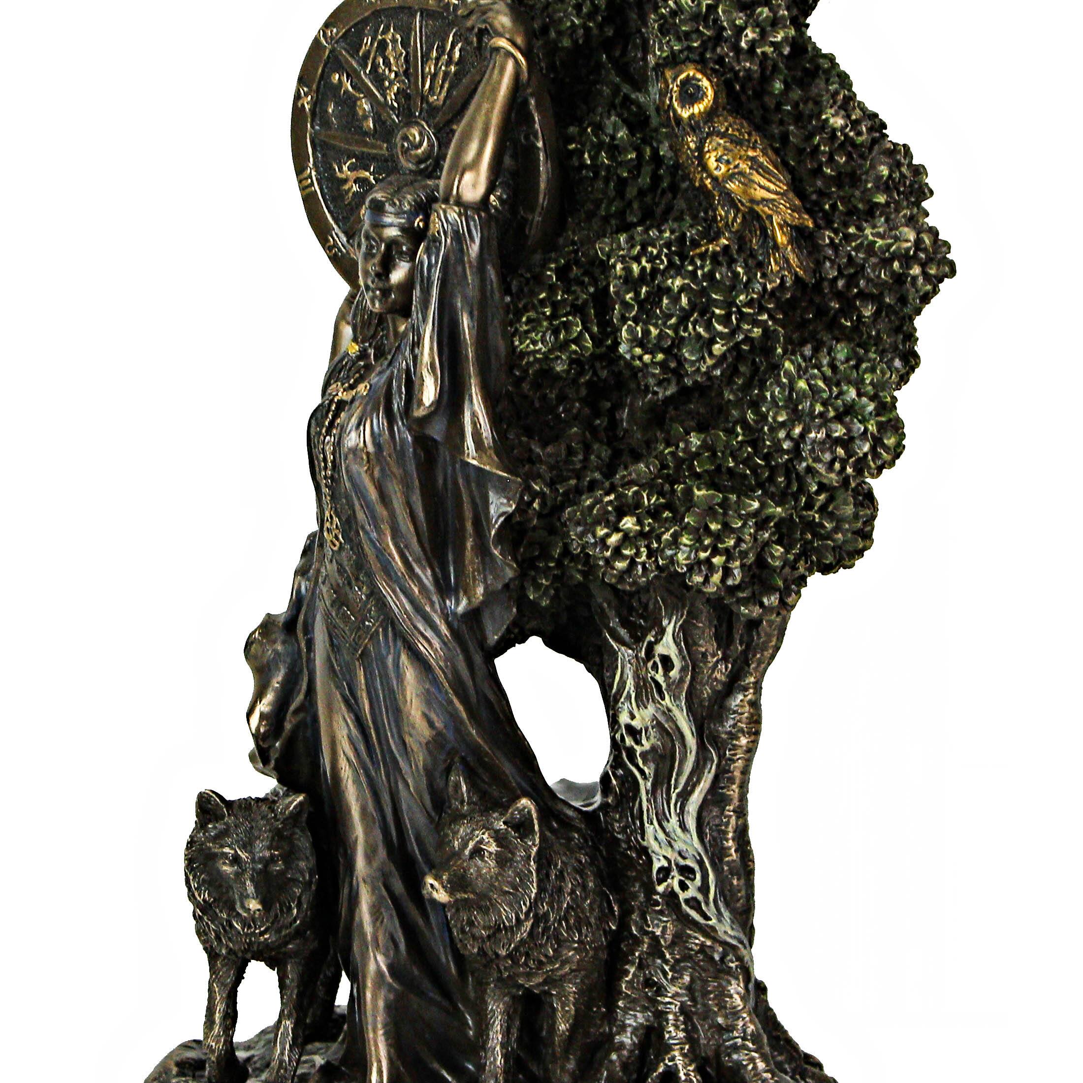 Alt View 5. Veronese Design - Arianrhod, Celtic Goddess of Fertility and Fate Bronze Finish Statue - Multicolored.