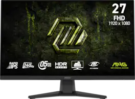 MSI - MAG 272F X24 27" LCD FHD 0.5ms Adaptive Sync Gaming Monitor with HDR Ready (DisplayPort, HDMI) - Metallic Black