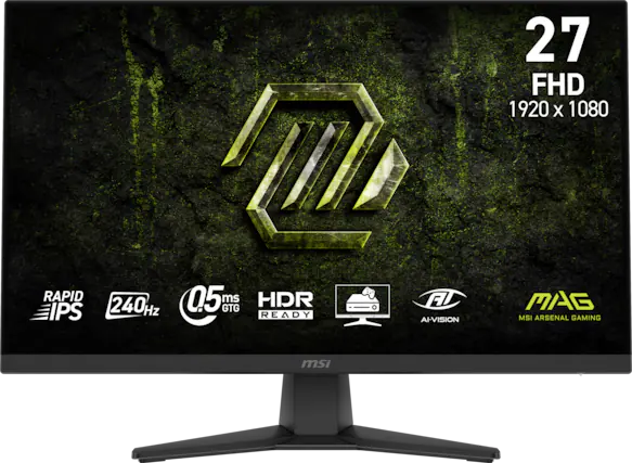 27 FHD 1920 x 1080
RAPID IPS
240 Hz
0.5 ms GTG
HDR READY
AI-VISION
MSI ARSENAL GAMING
MAG