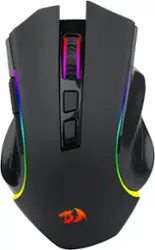 REDRAGON - Wireless Gaming Mouse, 7200 DPI, RGB Backlit, High Precision Sensor, 7 Programmable Buttons for PC/Mac/Laptop - Wireless - Black - Front_Zoom