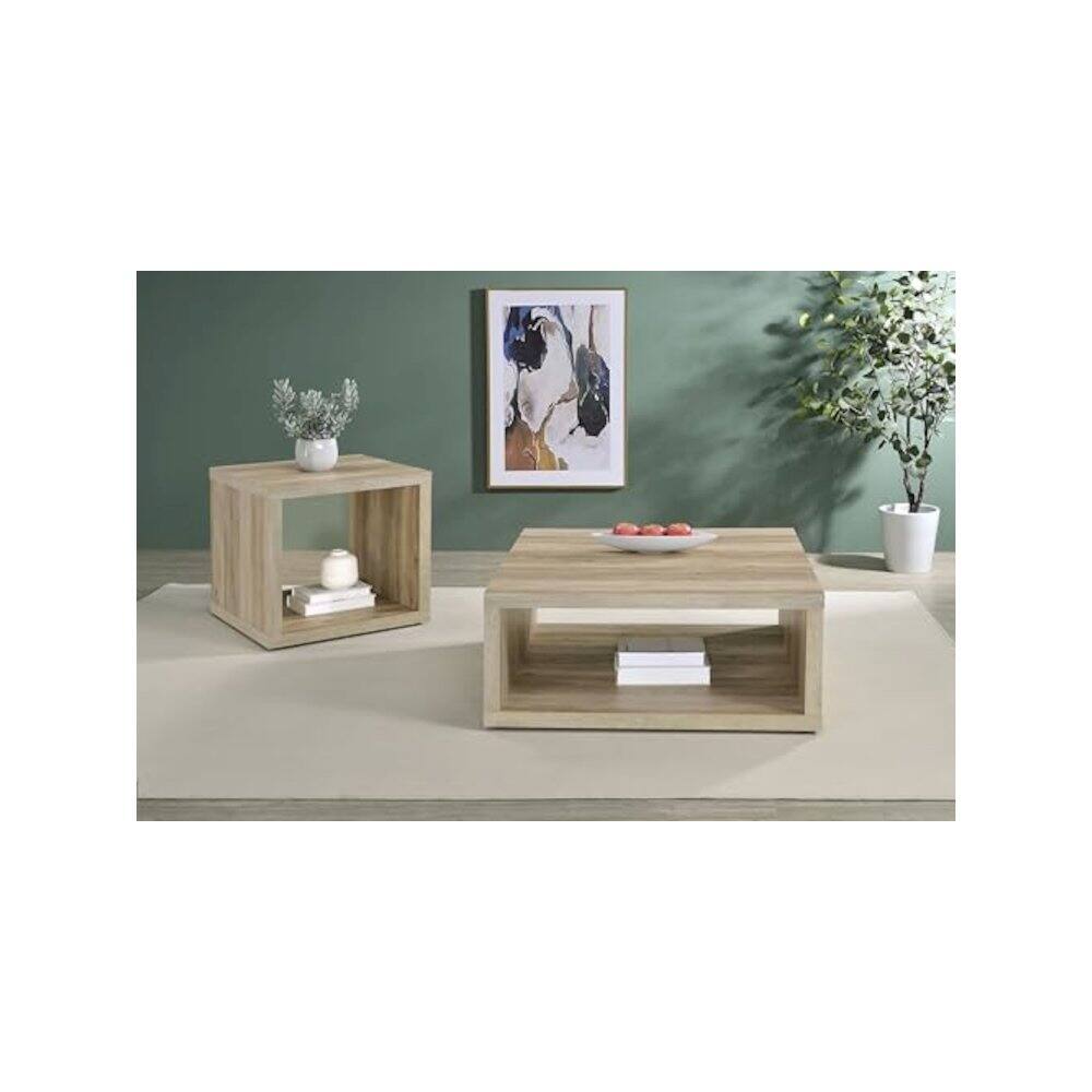 Alt View 1. Coaster Co. of America - Frisco 2-piece Coffee and End Table Set Distressed Pine - Brown.