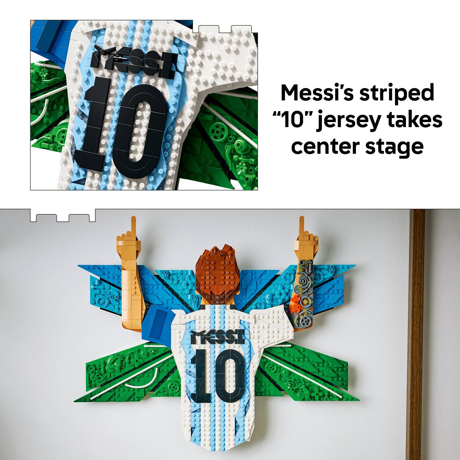 Messi's striped "10" jersey takes center stage