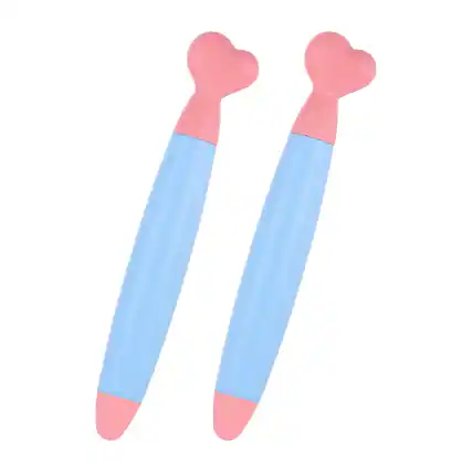 Front. Unique Bargains - 2pcs Crayon Stylus Pens High Sensitivity Universal Capacitive Pens for Touch Screen Devices, Phone, Tablet - Light Blue.