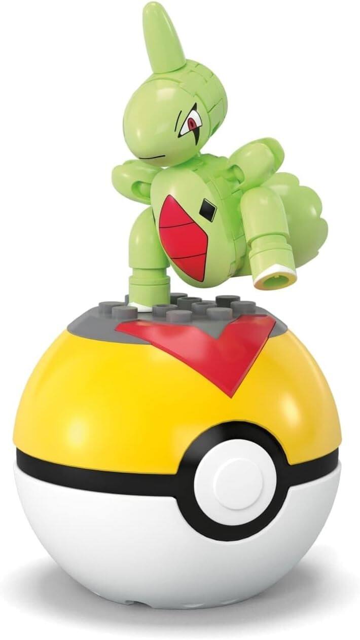 Alt View 2. MEGA - MEGA Pokemon: Series 23 Larvitar Level Ball - 29 Piece Building Set.