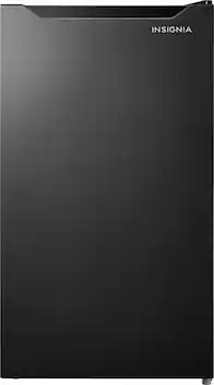 Front. Insignia™ - 3.3 Cu. Ft. Mini Fridge with Door Storage and ENERGY STAR Certification - Black.