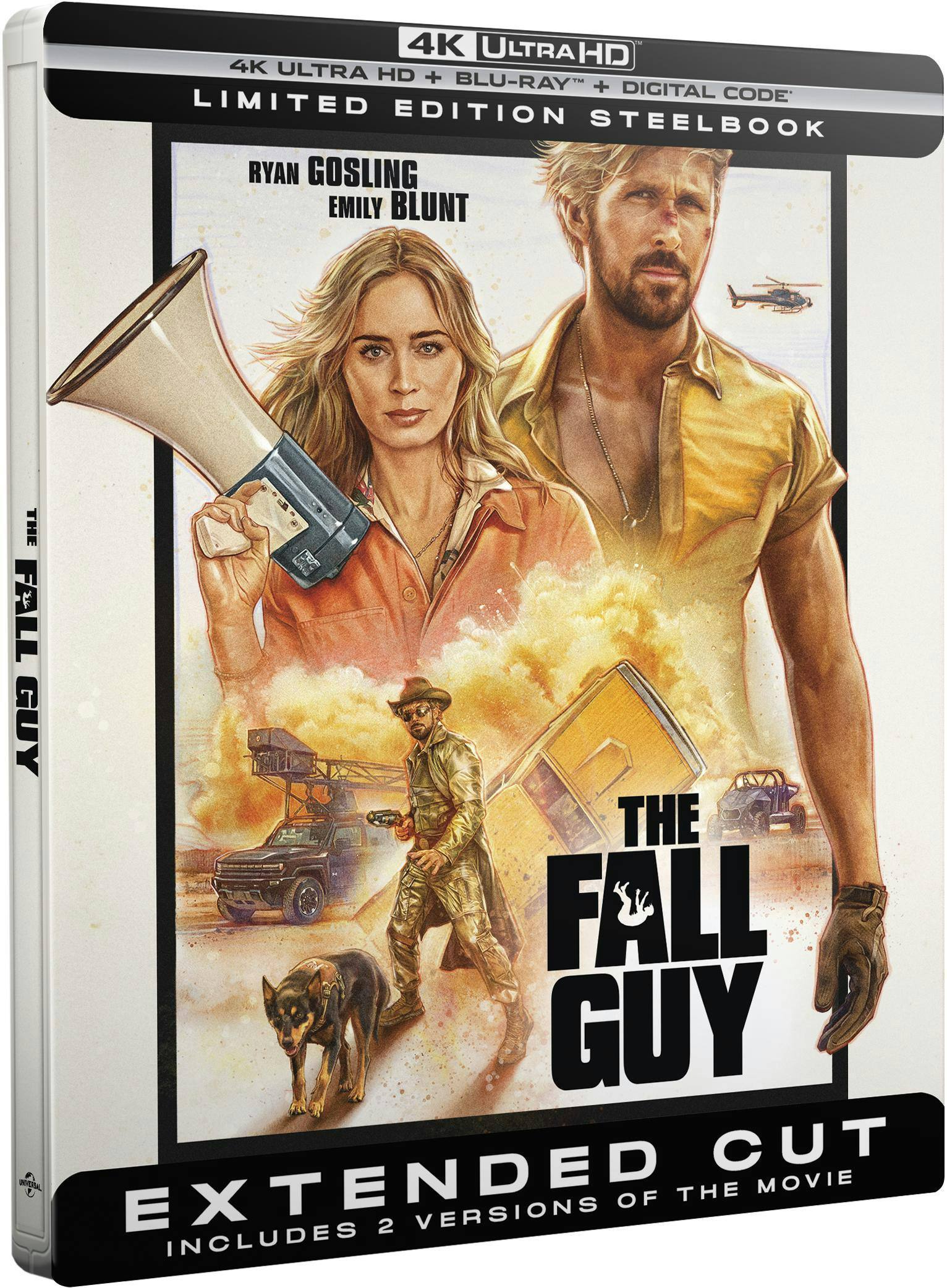 Angle. The Fall Guy (2024) - Limited Edition Steelbook (4K Ultra HD + Blu-ray + Digital) [UHD].