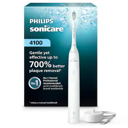 PHILIPS sonicare
PHILIPS sonicare C2 4100
Gentle yet effective up to 700% better plaque removal1
No.1 Dental Professional No.1 sonic recommended toothbrush brand worldwide - versus manual toothbrush
1 versus a manual toothbrush