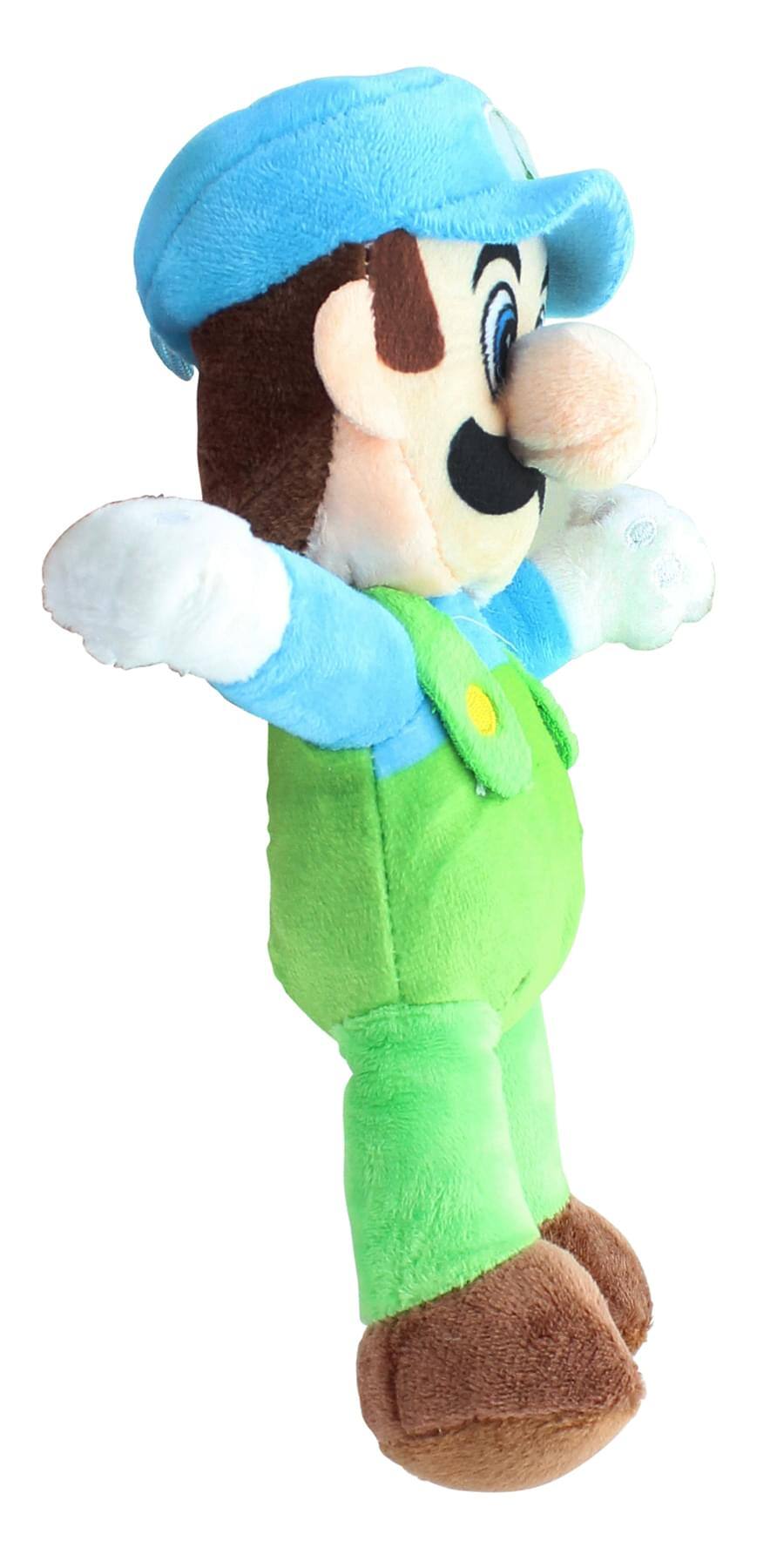Alt View 1. Super Mario Bros. - Super Mario 8.5 Inch Character Plush | Ice Luigi - Blue.