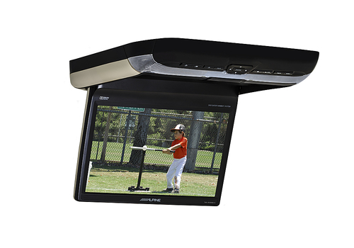 Alpine - 10.1" Widescreen Overhead TFT-LCD Monitor with DVD Player - Black/Gray/Tan