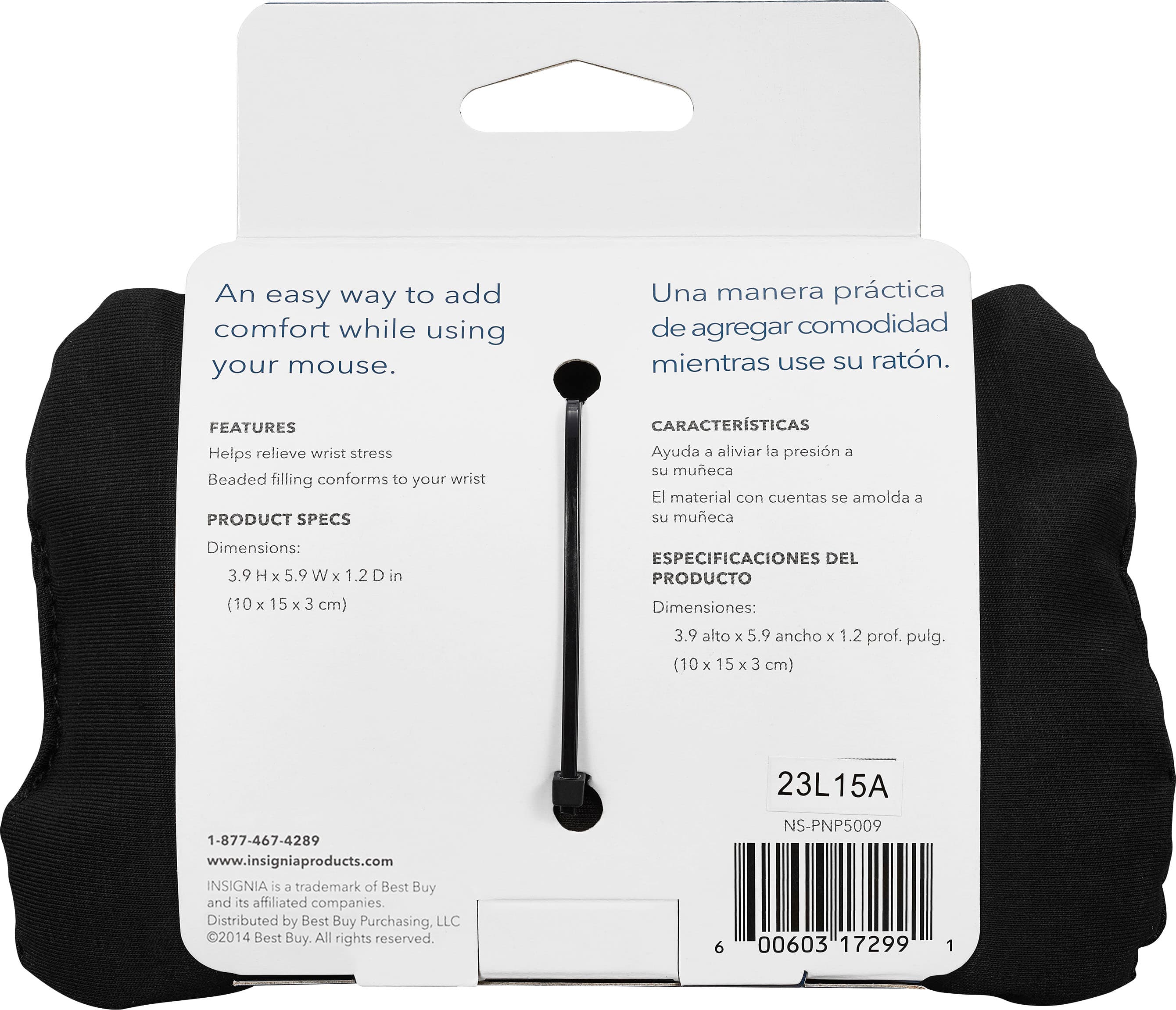 Alt View 12. Insignia™ - Bead Wrist Cushion - Black.