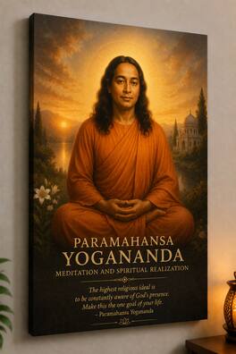 FC Design Large Yogananda Canvas Print 24x36" Spiritual Meditation ...
