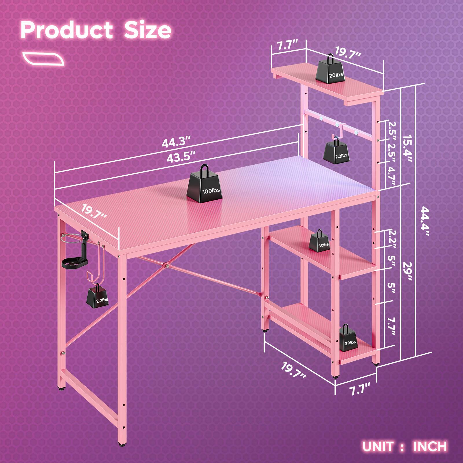 Product Size

- 7.7"
- 19.7"
- 20lbs
- 19.7"
- 2.20bm
- 44.3"
- 43.5"
- 100lbs
- 2.23m
- 200
- 2.5"
- 2.5"
- 4.7"
- 2.2"
- 5"
- 5"
- 15.4"
- 29"
- 44.4"
- 19.7"
- 30ks
- 7.7"
- 7.7"

UNIT: INCH