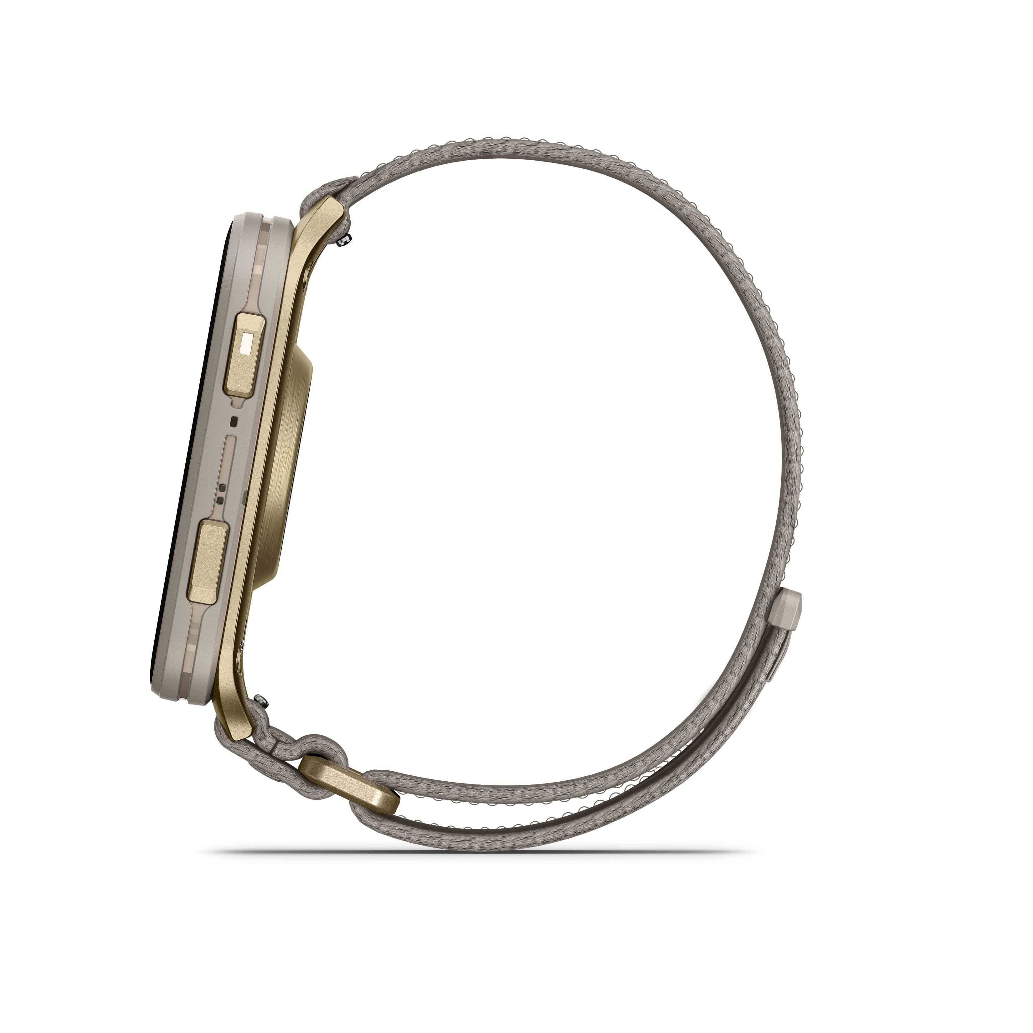 Alt View 6. Garmin - Venu X1 GPS Smartwatch 51 mm Fiber-reinforced polymer - Soft Gold Titanium.