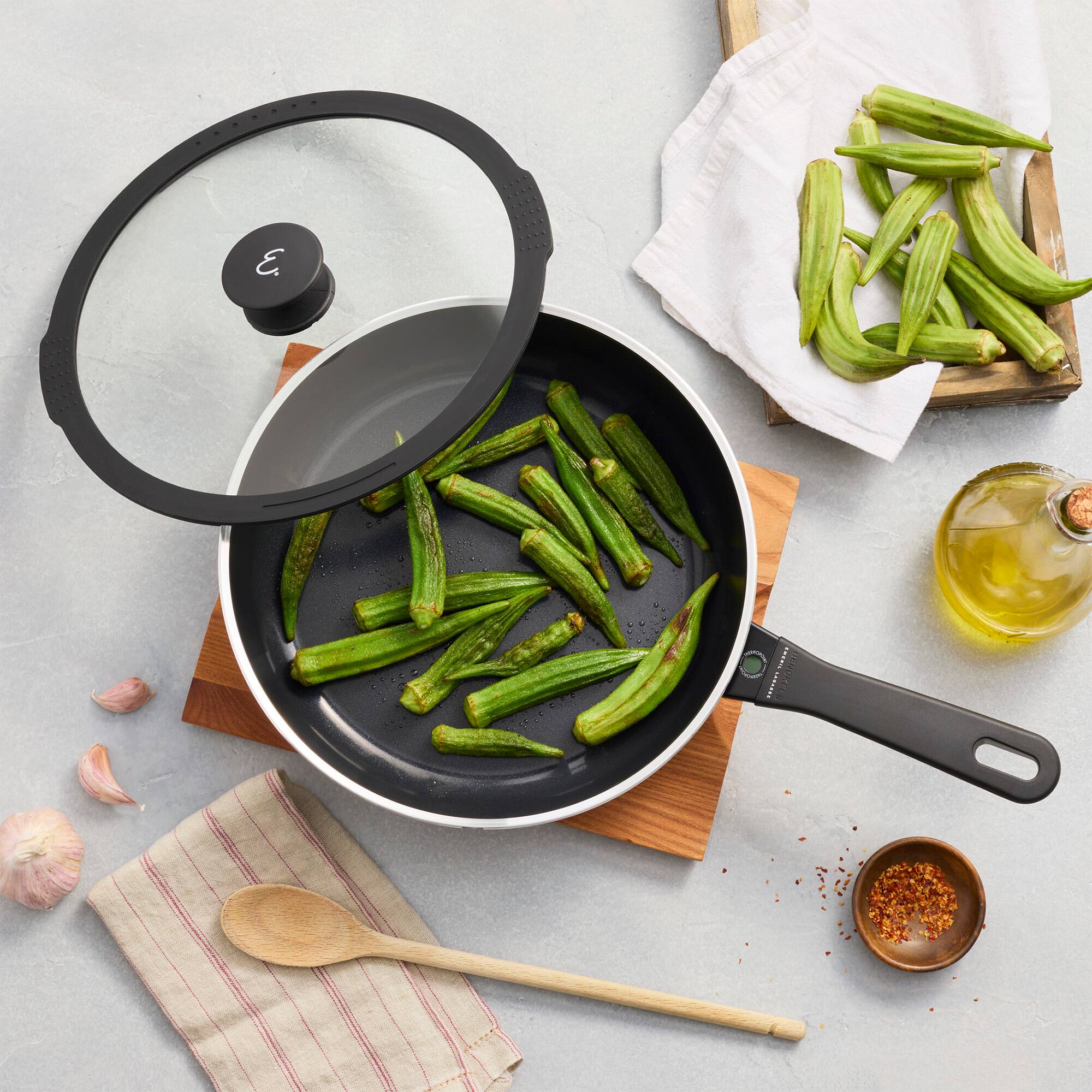 Alt View 1. Henckels - Henckels Nola 3.9-qt Aluminum Ceramic Nonstick Saute Pan with Lid - Black.