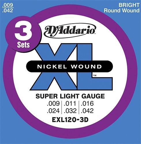 Front Standard. D'Addario - XL Nickel-Plated Steel Wound Guitar Strings (3-Pack).