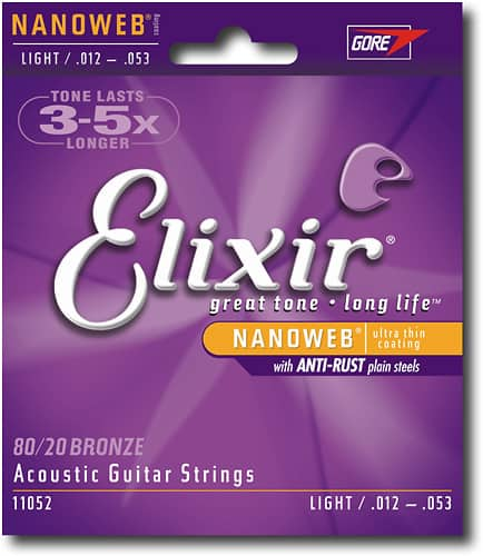 Elixir Steel Light Acoustic Guitar Strings Silver 11052 65647 Best Buy