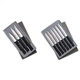 Rada - 3 Piece Paring Knives Galore Set & 6 Piece Steak Knife Set in Gift Box, Handless - Black