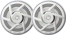 Front. Pioneer - Nautica 6-1/2" 2-Way Marine Speakers with Water-Resistant IMPP Cones (Pair) - White.