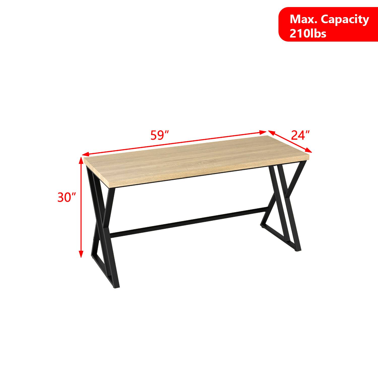 Max. Capacity 210lbs  
59" x 24" x 30"