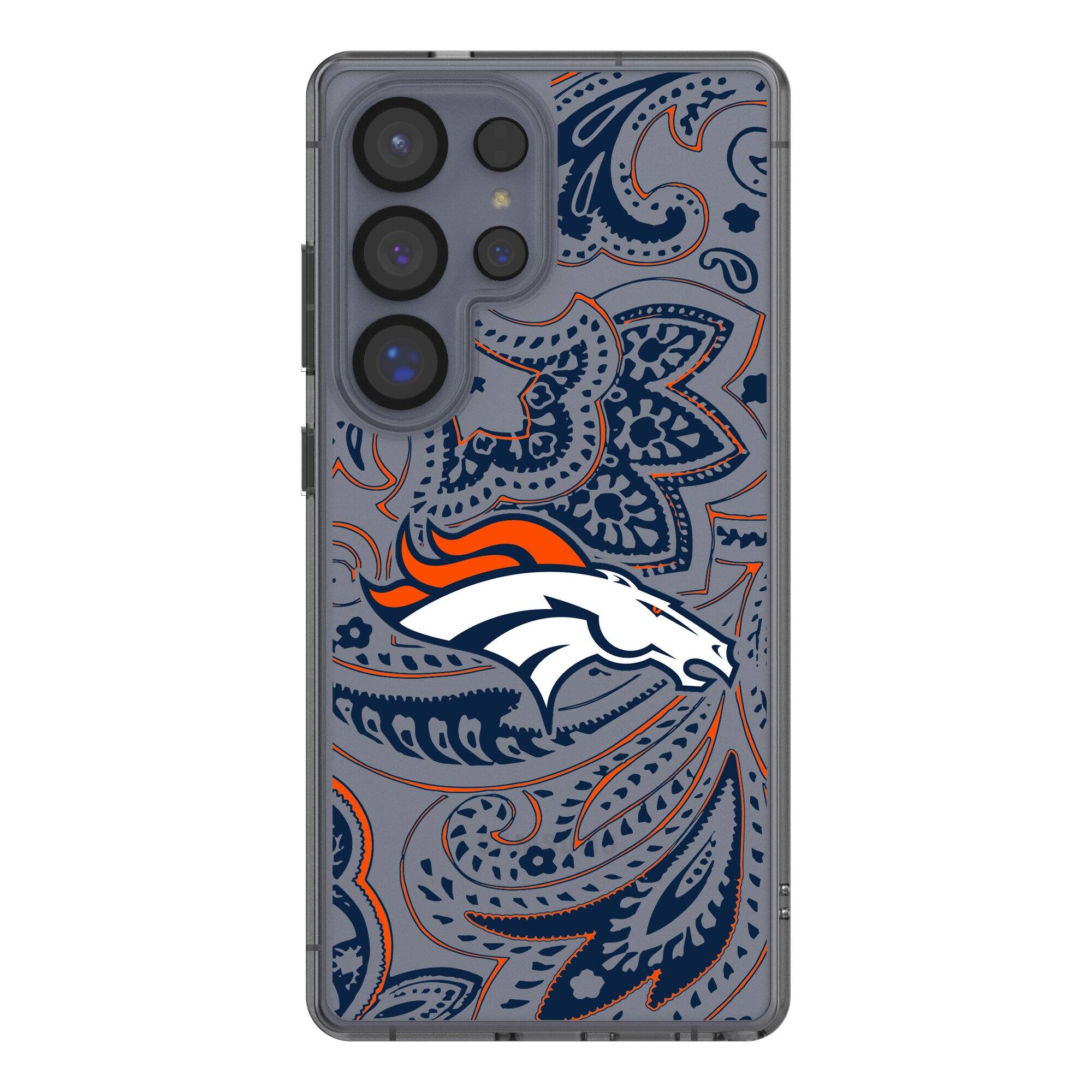 Front. Keyscaper - Galaxy Clear Paisley Design Case - S22 - Multicolor.