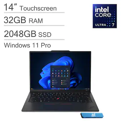 14" Touchscreen
32GB RAM
2048GB SSD
Windows 11 Pro
Intel Core Ultra 7