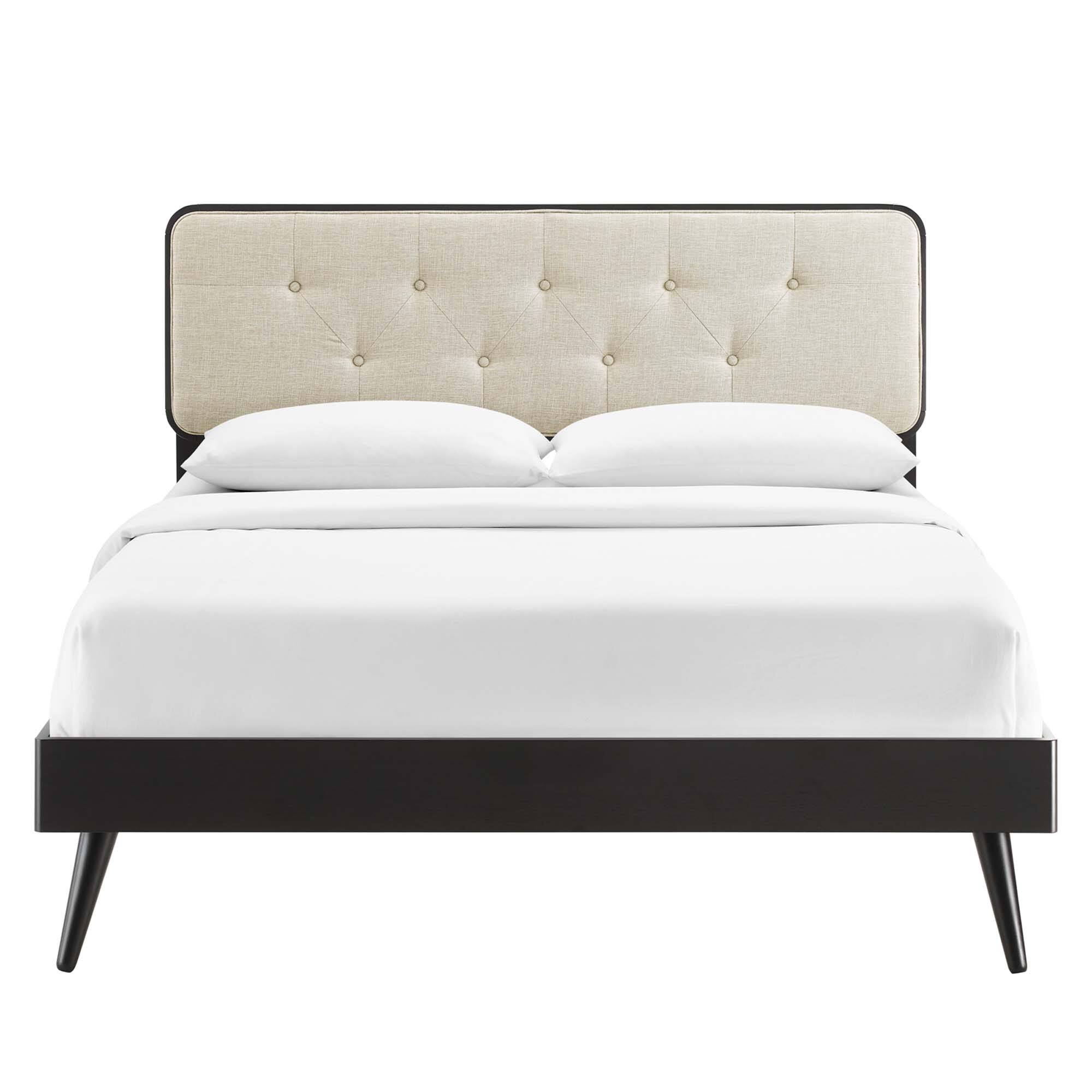 Alt View 4. Modway - Peyton Performance Velvet Full Platform Bed - White.