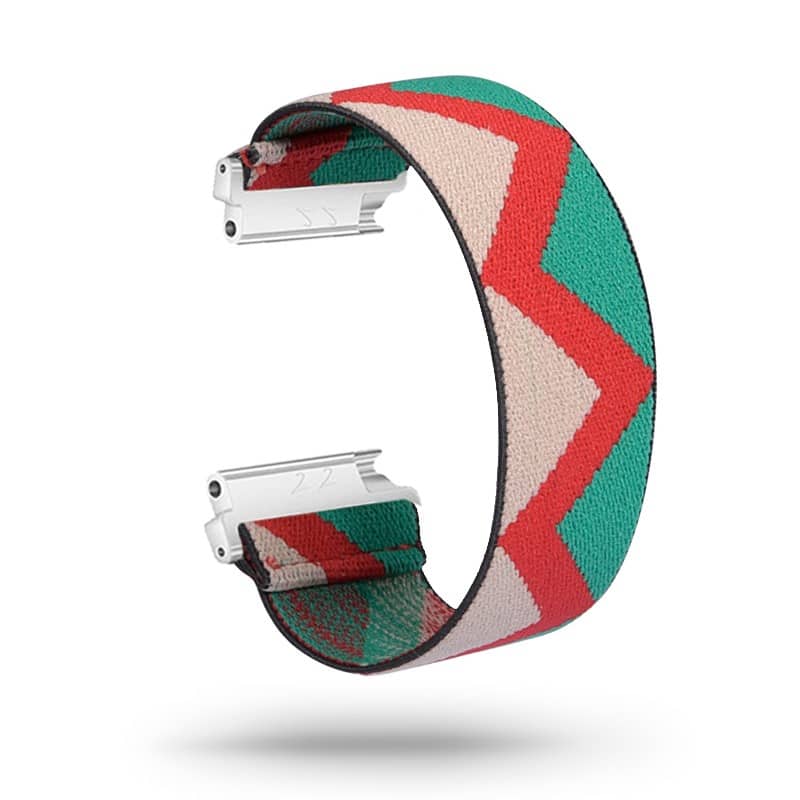 StrapsCo - Stretch Band Nylon Watch Strap For Fitbit Versa & Versa 2 - Red Zigzag price history on PriceWatchPro