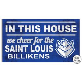 Jardine - Saint Louis Billikens 11'' x 20'' Indoor/Outdoor In This House Sign - Blue