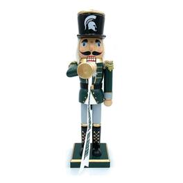 Santa's Workshop - Michigan State Spartans 14" Bugler Nutcracker - Green
