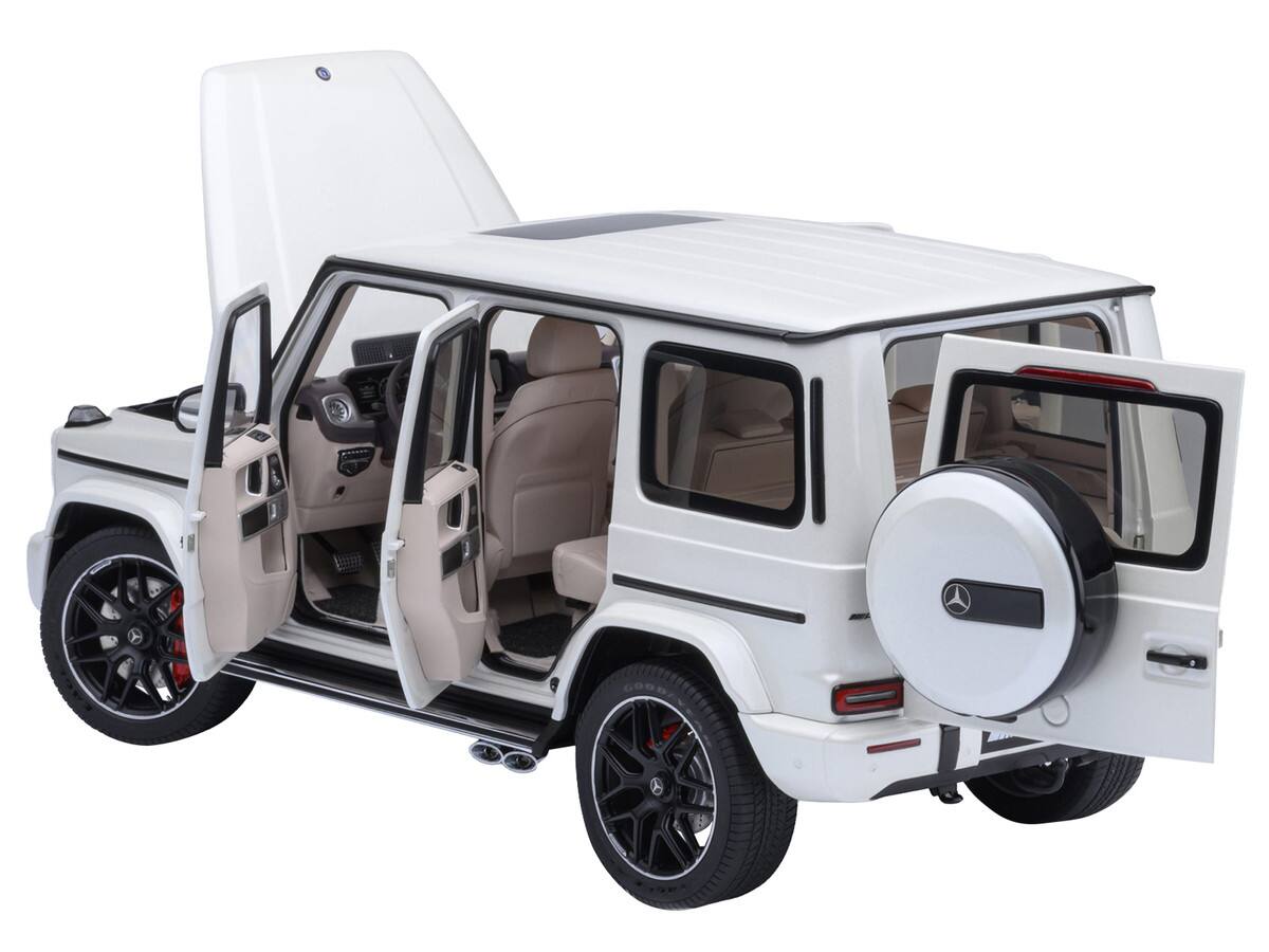 Alt View 1. Autoart - 2019 Mercedes-Benz AMG G63 Brilliant White Metallic 1/18 Model Car by Autoart - White Metallic.