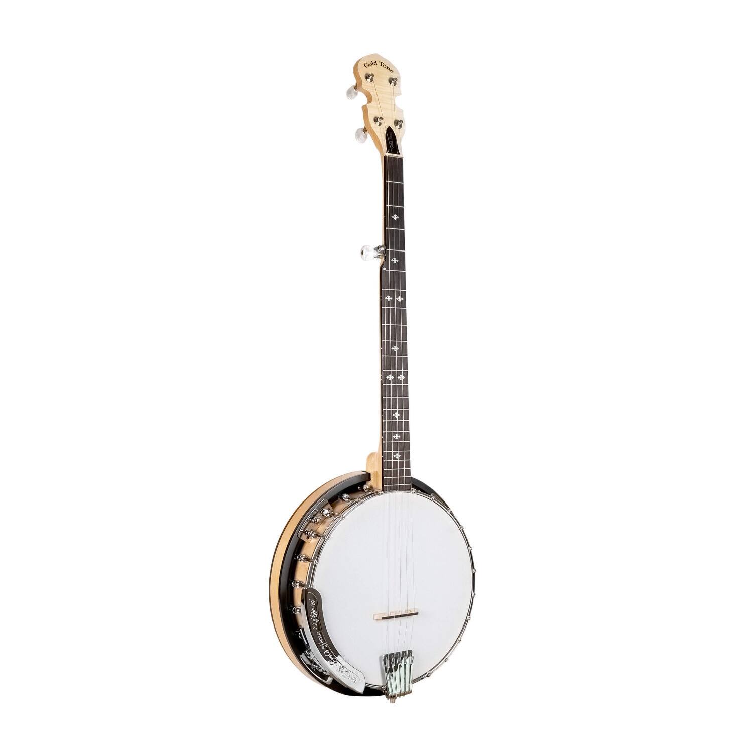 The text on the image reads:

"Gold Tone
Banjo Co.
Made in China"