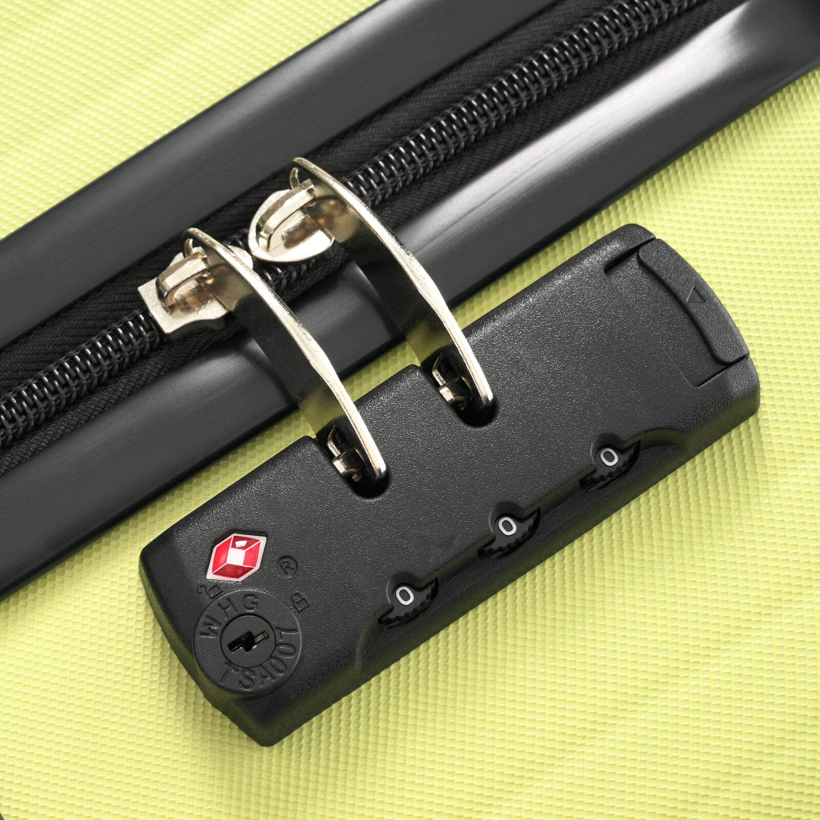 Alt View 7. Chateau Abodes - Luggage Set 3 Piece, Lightweight Hardside Travel Suitcases with Spinner Wheels and TSA Lock (20"/24"/28") - Tea Green.