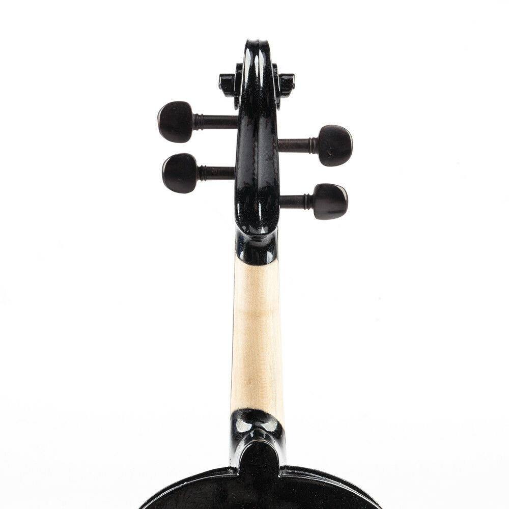 Back. Winado - Acoustic Electric Violin, 4/4 Violin with EQ preamp and Ebony Accessories, Full-size Violin with AUX Cable.