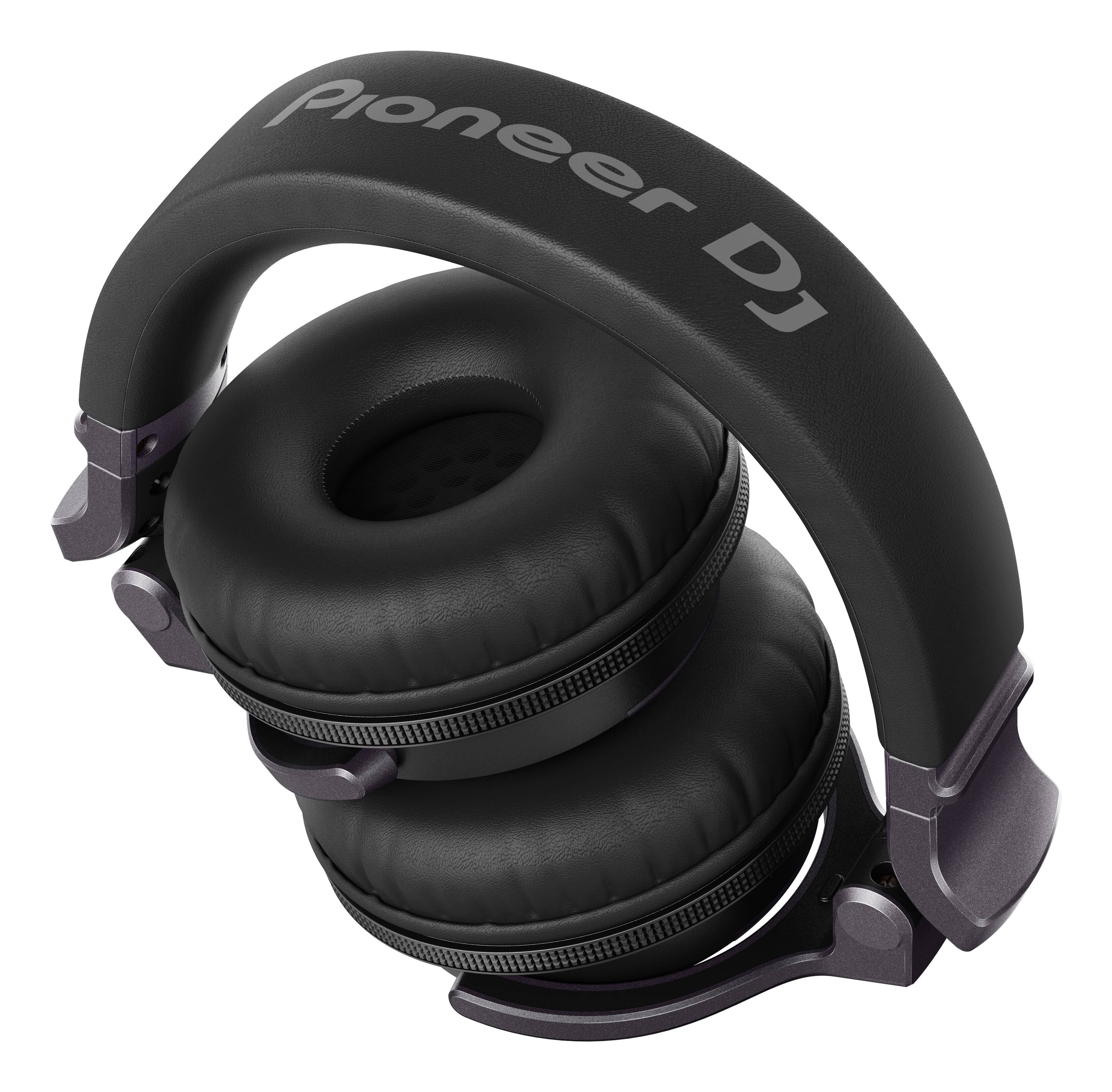 Back. Pioneer DJ - Compact DJ Headphones, Includes Short-Coiled Cable - Dark Silver.