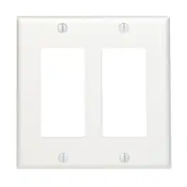 Leviton - Decora 2 gang Thermoset Plastic Decorator Wall Plate 1 pk (Case of 50) - White