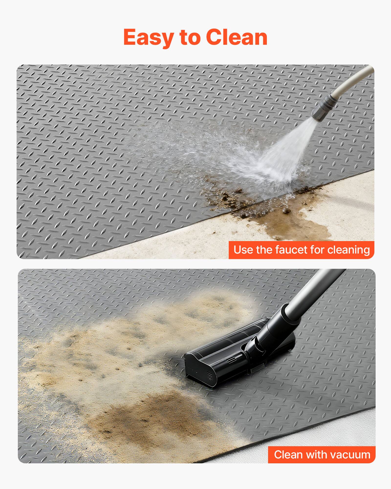 Easy to Clean

Use the faucet for cleaning

Clean with vacuum