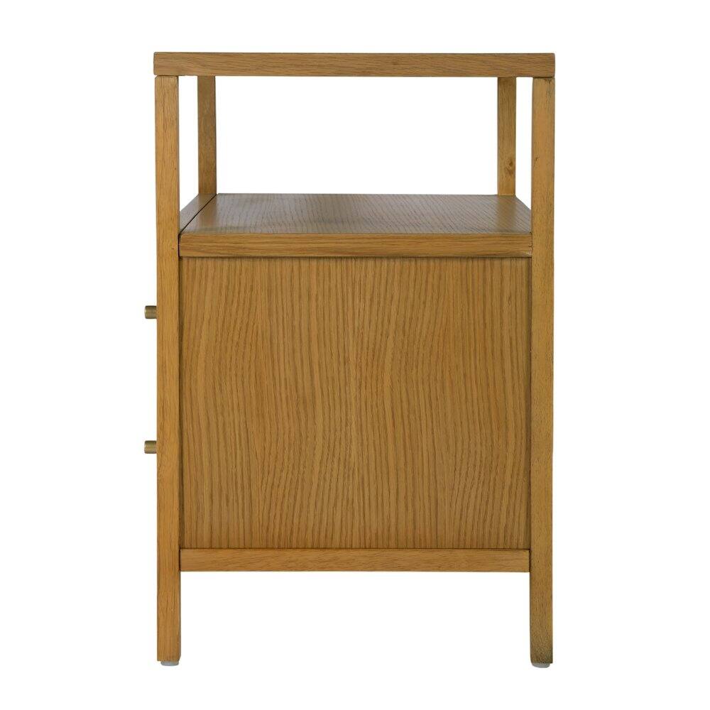 Left. Butler Specialty - Mendel 28 in. W Rectangular Wood 2 Drawer Nightstand - Light Brown.