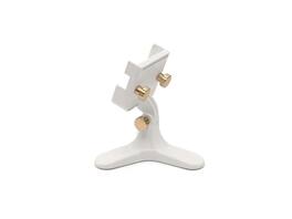 WeatherTech - DeskFone Two View | Rotatable & Adjustable Universal Desktop Cell Phone Holder – White Body – Rose Gold Metal Knobs - White/Rose Gold Metal