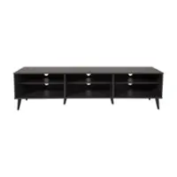 CorLiving - Cole Collection TV Stand with Open Cabinets for Most TVs up to 85" - Dark Gray - Front_Zoom