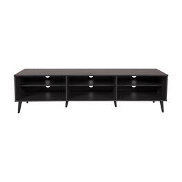 CorLiving - Cole Collection TV Stand with Open Cabinets for Most TVs up to 85" - Dark Gray