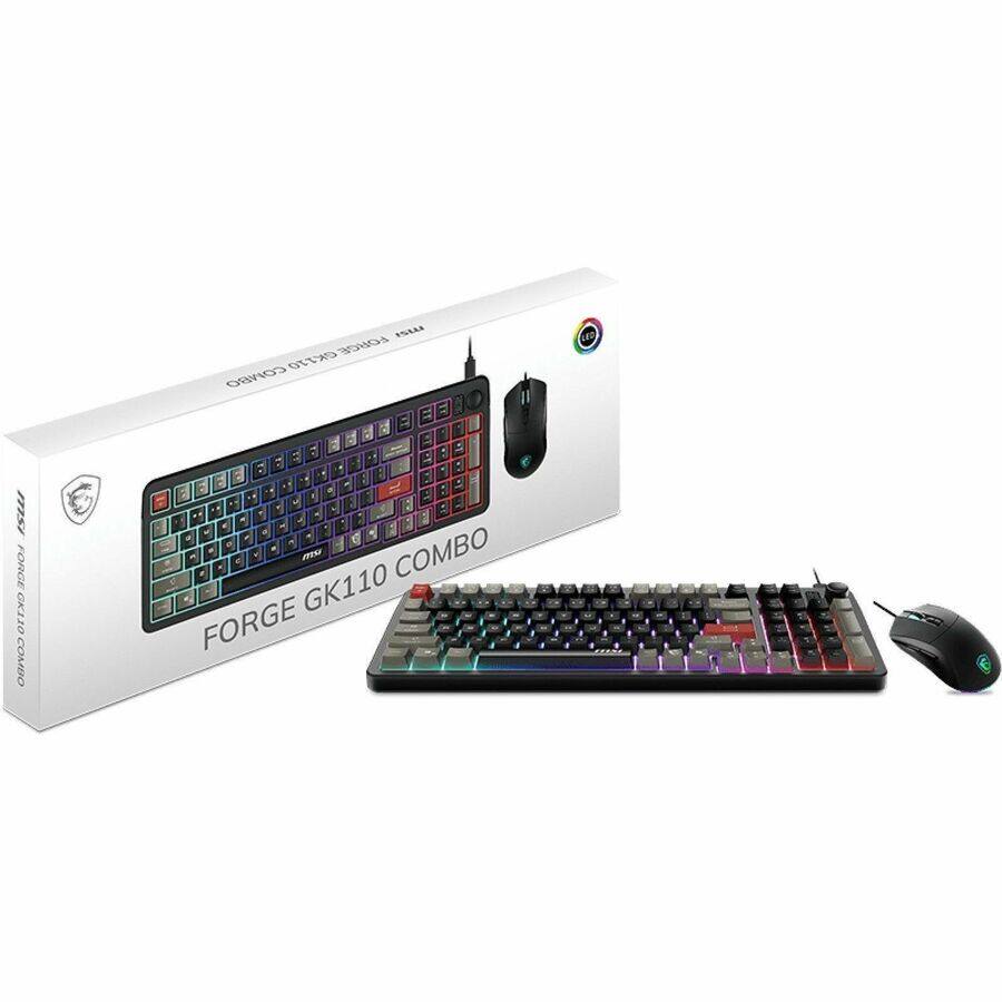 MSI FORGE GK110 COMBO Gaming Keyboard & Mouse USB 2.0 Membrane