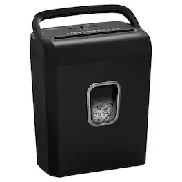 Bonsaii - 6-Sheet Micro-Cut Shredder - P-4 High Security, Shreds Credit Cards/Staples/Clips - 3.4 Gal Transparent Window Bin - Black