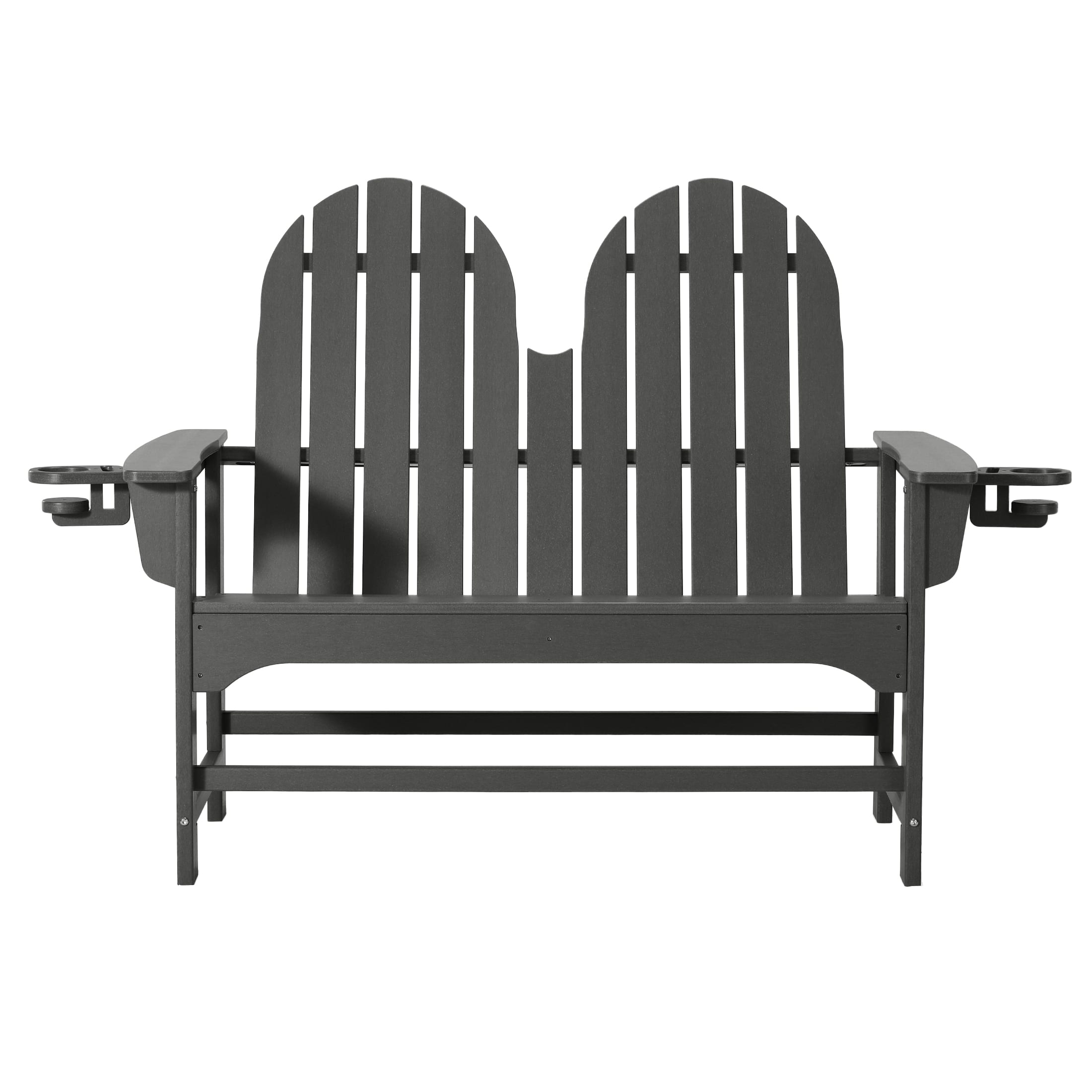 WestinTrends - St. Augustine Outdoor Patio 49" HDPE Adirondack Garden Bench - Gray