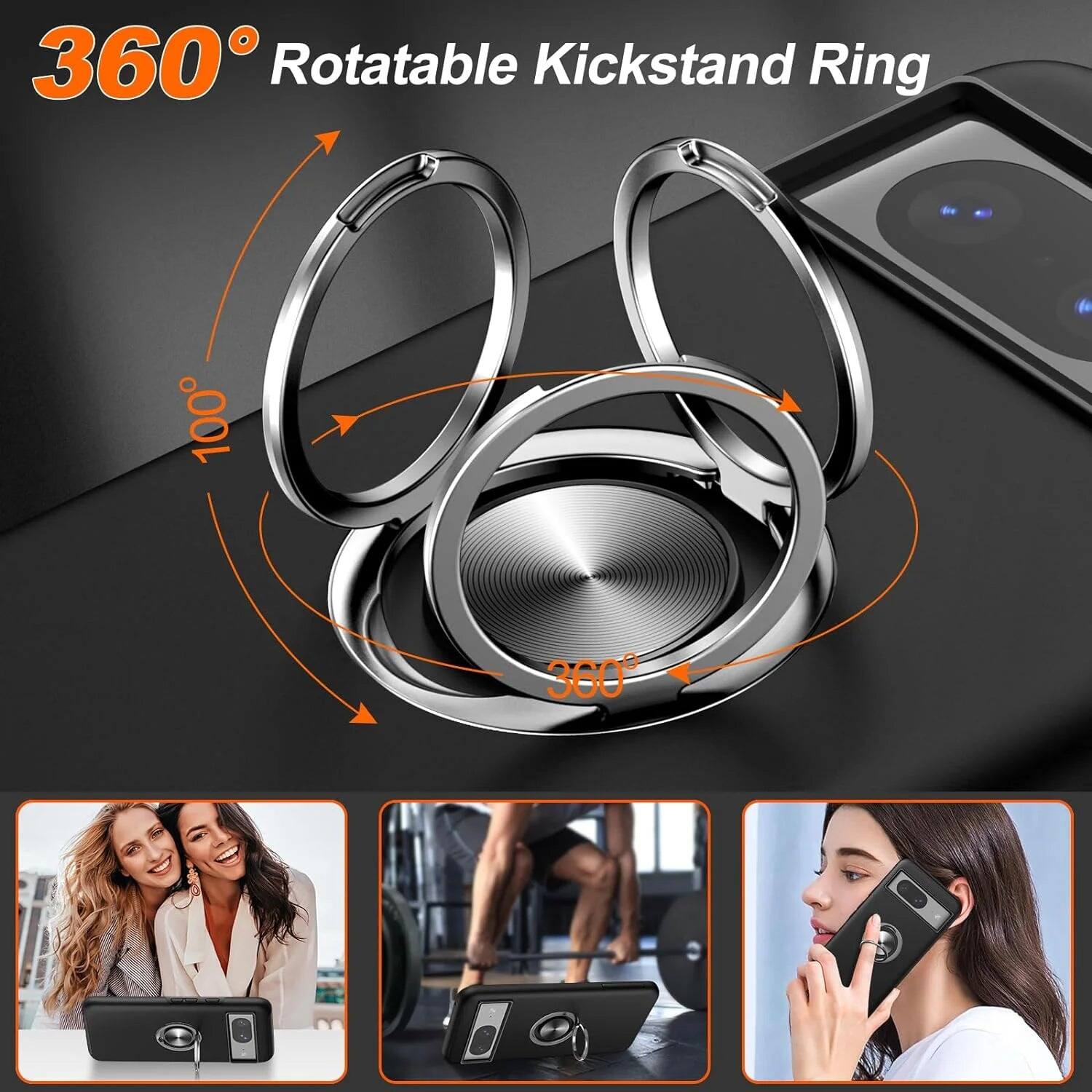 360° Rotatable Kickstand Ring 100° 360°