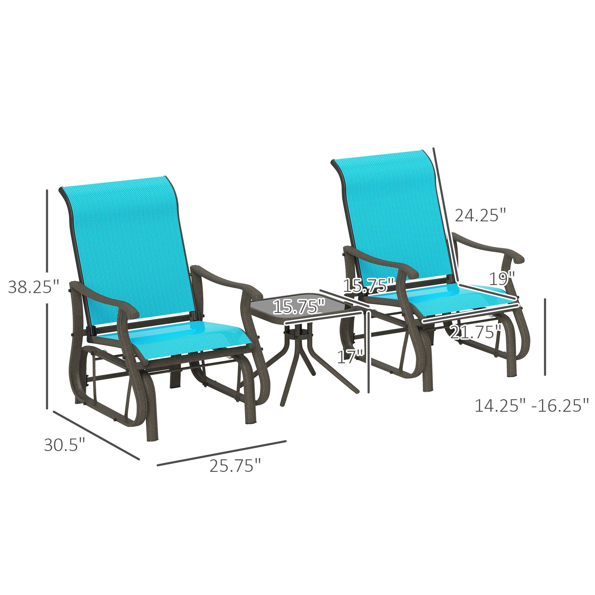 The text can be grouped as follows:

- Height: 38.25"
- Width: 30.5"
- Depth: 25.75"
- Seat height: 15.75"
- Back height: 24.25"
- Armrest height: 19"
- Table height: 17"
- Table width: 21.75"
- Table depth: 14.25" - 16.25"