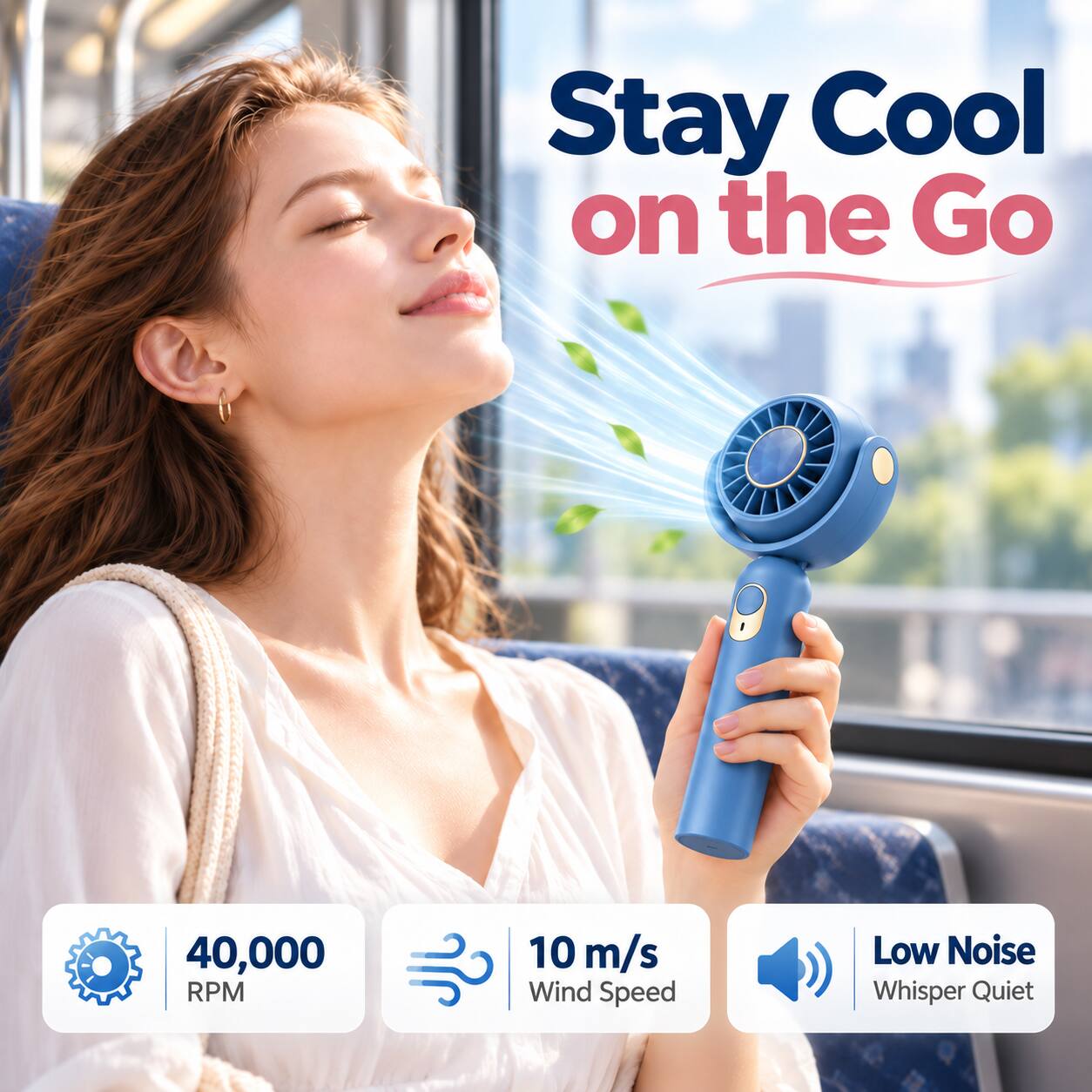 Stay Cool on the Go

40,000 RPM

10 m/s Wind Speed

Low Noise Whisper Quiet