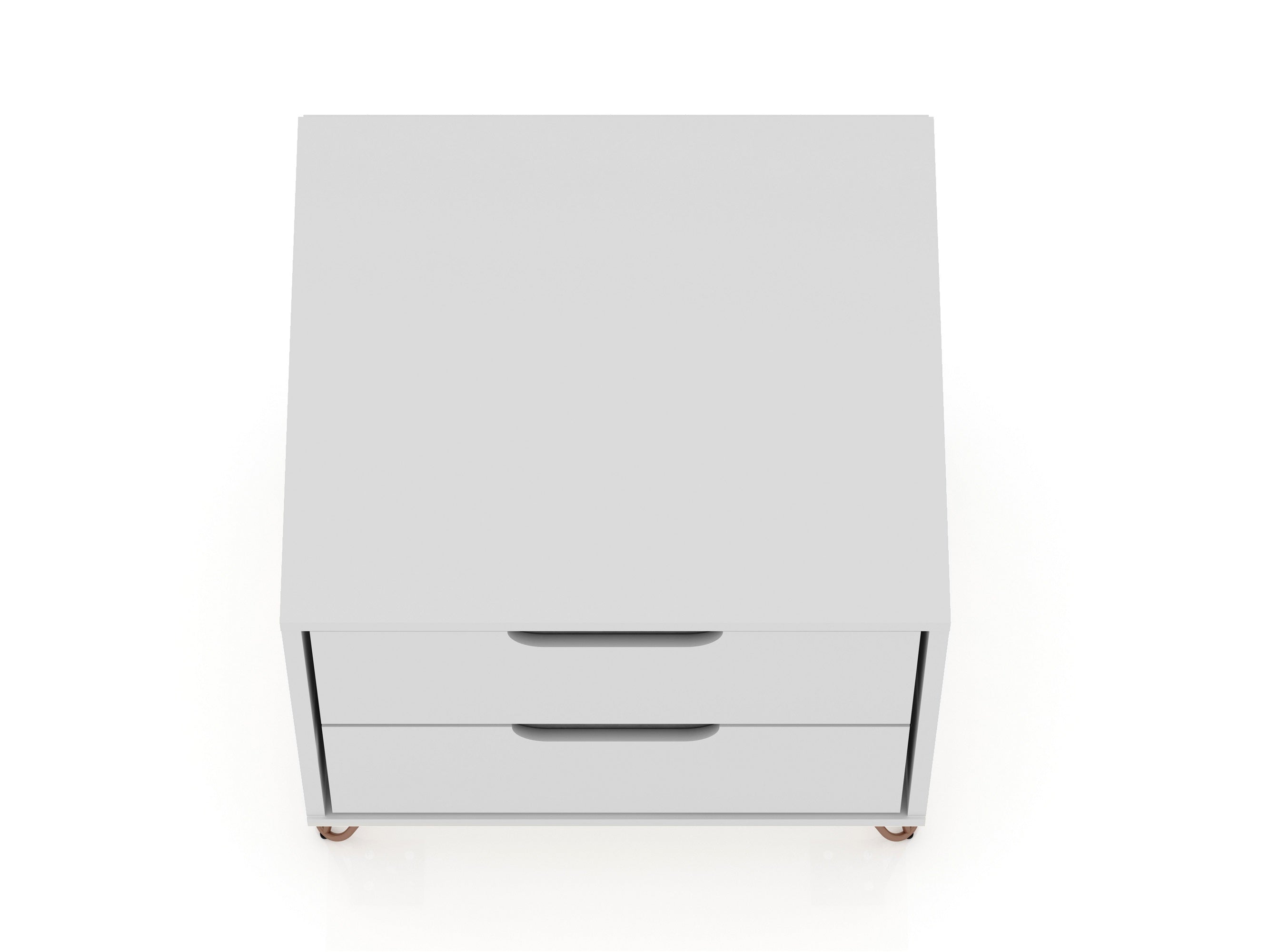 Alt View 6. Manhattan Comfort - Rockefeller Mid-Century Modern 20" Nightstand - Set of 2 - White.