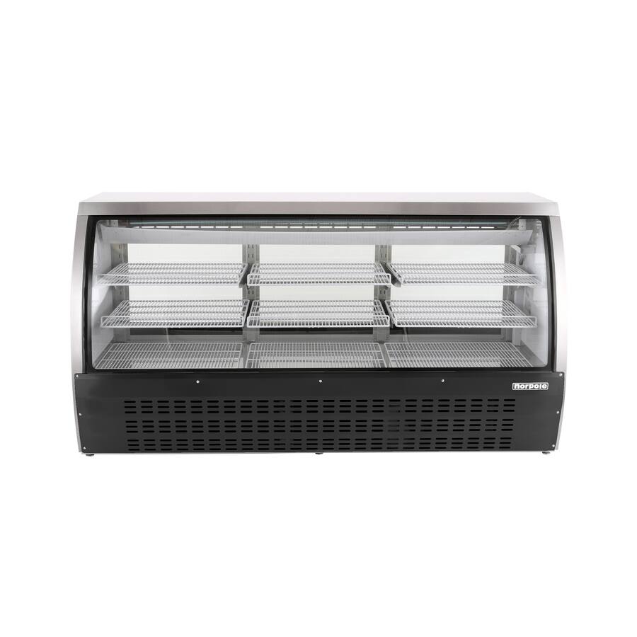 Magic Sandwhich Magic Chef Commercial 82 in. 32 cu. ft. Refrigerated Deli Case in Black ...