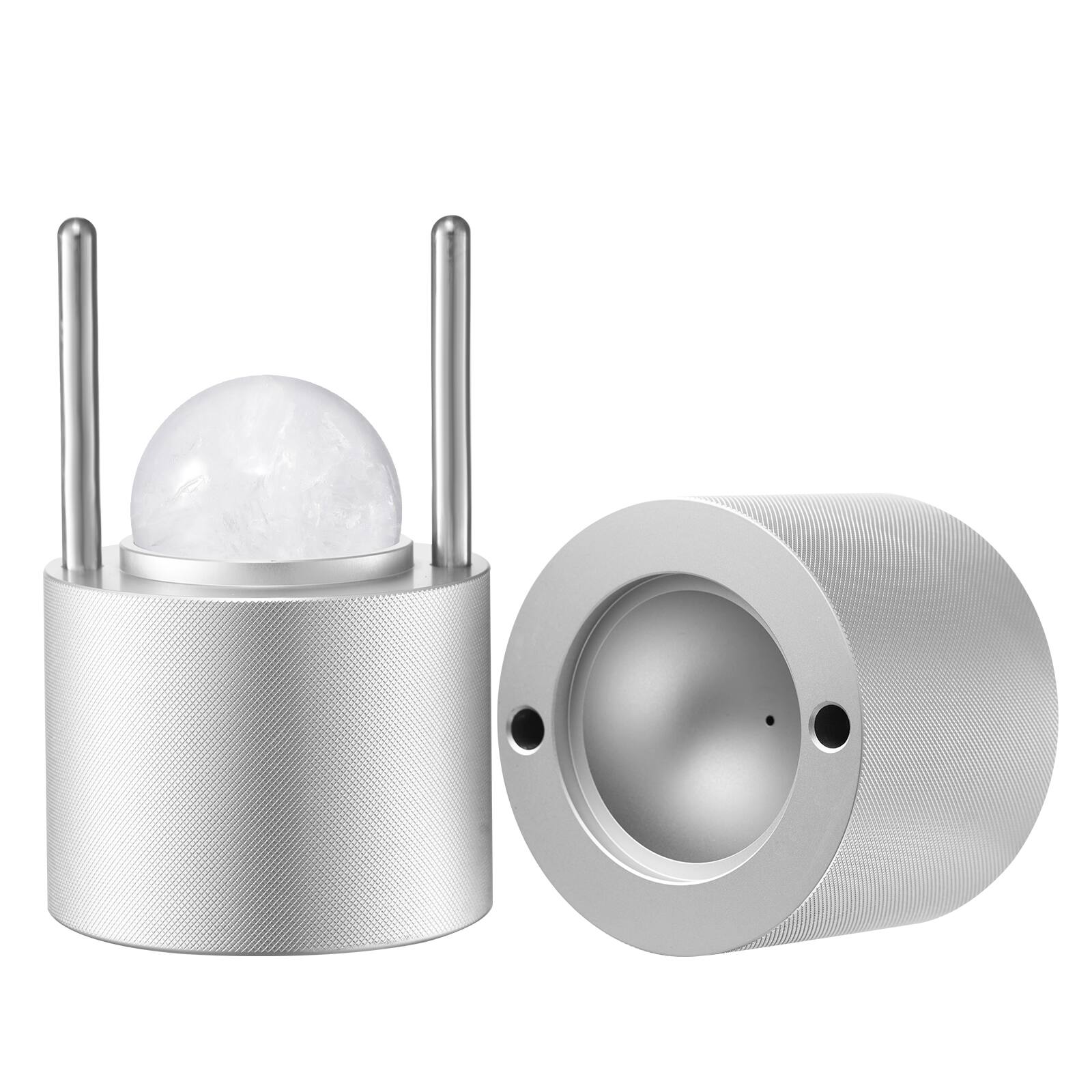 Alt View 5. VEVOR - Ice Ball Press, 2.1" Ice Ball Maker, Aviation Aluminum Ice Ball Press Kit for 53mm Ice Sphere - Sliver.